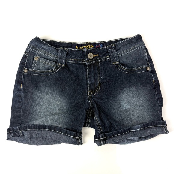 Angels Dark Wash Jean Shorts - Picture 1 of 3